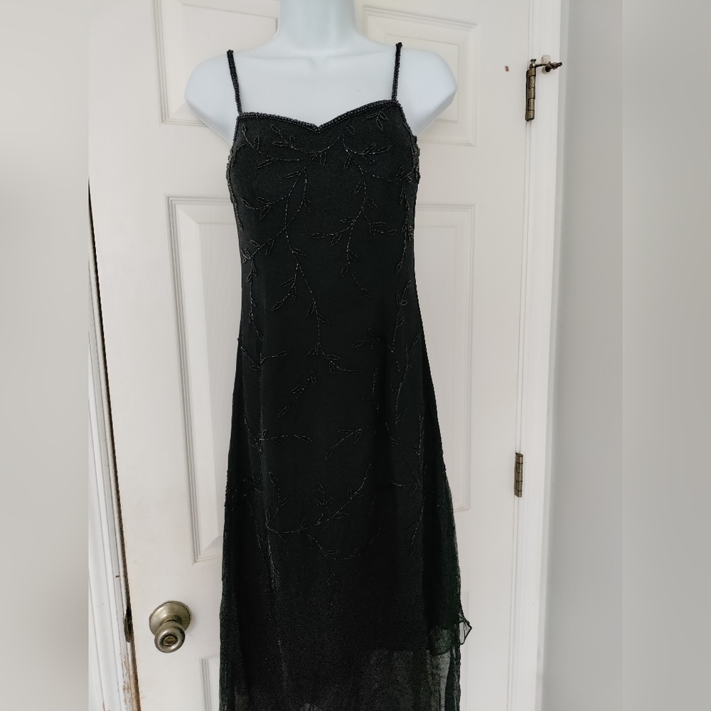 Formal, beaded, classy black dress